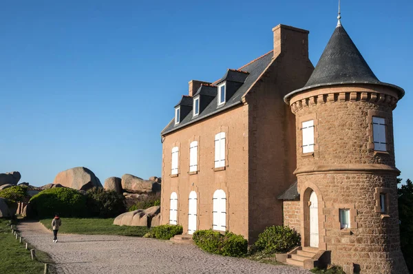 Antigo Armadura Brittany Construindo Costa Construção Cote França Granito Casa — Fotografia de Stock