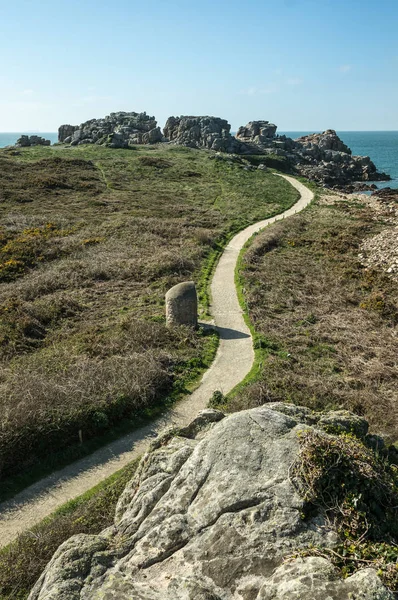 Path Seashore Plougrescant Bretanha França — Fotografia de Stock