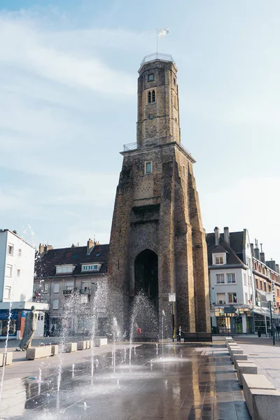 Calais Frankrike Oktober 2016 Tour Guet Vakttornet Vid Armes Torget — Stockfoto