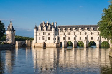Alacakaranlıkta, Chenonceau kalede loire valley, Fransa