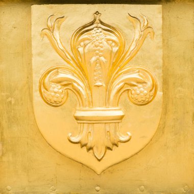 Altın Blazon Lille, lily, Fransa nın çiçeklerle silah kat