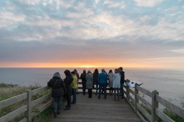 Günbatımında Gris Nez, Opal Coast, Fransa