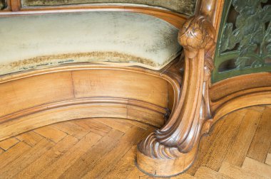 Detay ahşap sandalye, art nouveau tarzında, Nancy, Fransa