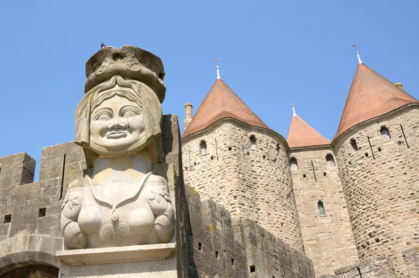 Statue Dame Carcas Carcassonne Hors Ville Qui Porte Son Nom — Photo