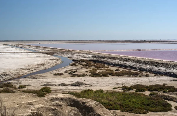 Los Campos Sal Salin Giraud Sur Camarga Extraídos Procesados Sal —  Fotos de Stock