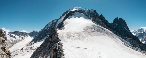 Ρυάκια Στον Παγετώνα Mer Glace Chamonix Mont Blanc Haute Savoie — Φωτογραφία Αρχείου