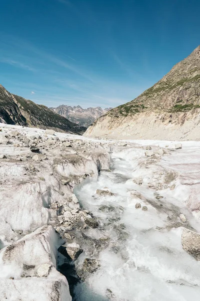 Creeks Glacier Mer Glace Chamonix Mont Blanc Haute Savoie Auvergne — Photo
