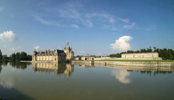 Castillo Chantilly Atardecer Oise Picardía Francia — Foto de Stock
