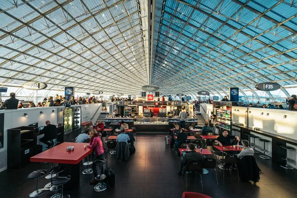 París Francia Enero 2017 Una Terminal Del Aeropuerto Charles Gaulle — Foto de Stock