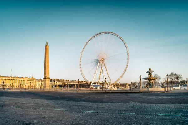 Vista Panoramica Della Ruota Panoramica Dell Obelisco Luxor Sulla Piazza — Foto Stock