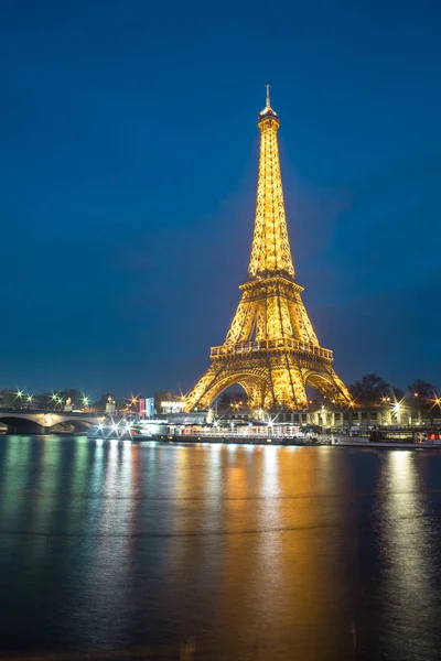 Paris Francja Grudnia 2016 Panoramiczny Widok Eiffel Tower Tour Eiffel — Zdjęcie stockowe