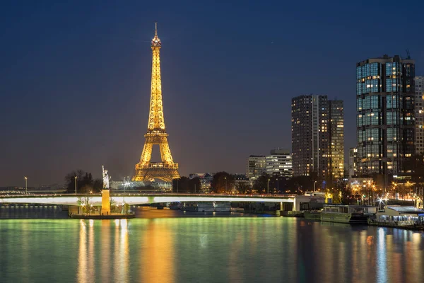 Paris Francja Grudnia 2016 Panoramiczny Widok Eiffel Tower Tour Eiffel — Zdjęcie stockowe