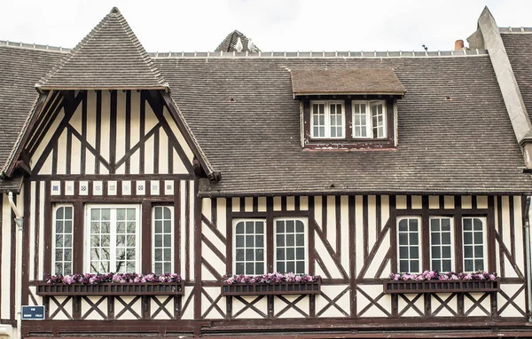 Faszerkezetes Épület Deauville Franciaország — Stock Fotó