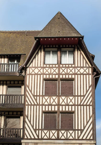 Edificio Legno Deauville Francia — Foto Stock