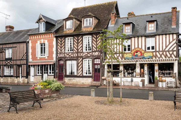 Beuvron Auge France April 2014 Typical Timber Frame Buildings Village — Stock Photo, Image