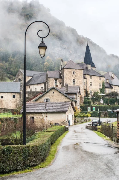 Dorp Van Baume Les Messieurs Jura Frankrijk — Stockfoto