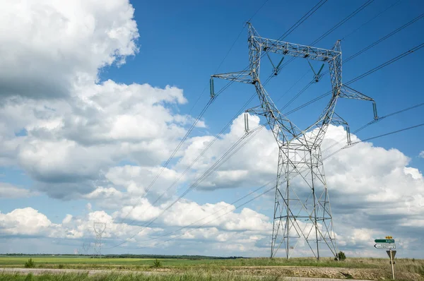 Posti Elettricità Lorena Francia — Foto Stock