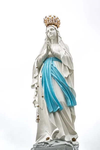 Standbeeld Van Madonna Lourdes Frankrijk — Stockfoto