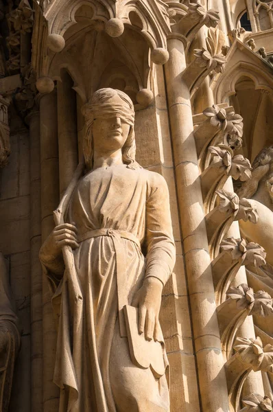 Detalle Las Tallas Catedral Gótica San Etienne Metz Mosela Lorena —  Fotos de Stock