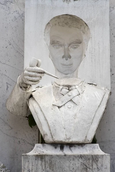 Paris Frankrijk April 2016 Standbeeld Met Een Holle Gezicht Een — Stockfoto