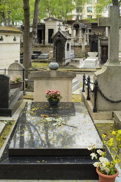 Paris França Abril 2016 Túmulo François Truffaut Cemitério Montmartre Foi — Fotografia de Stock