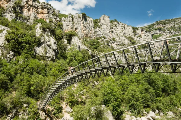 Most Přes Kaňon Verdon Provence Francie — Stock fotografie