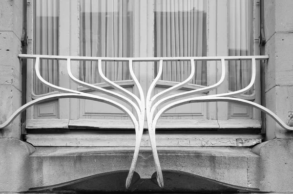 Estilo Art Nouveau Metal Balaustrada Una Ventana Nancy Francia — Foto de Stock