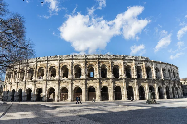 Anfiteatro Romano Antigo Nimes Francia — Fotografia de Stock