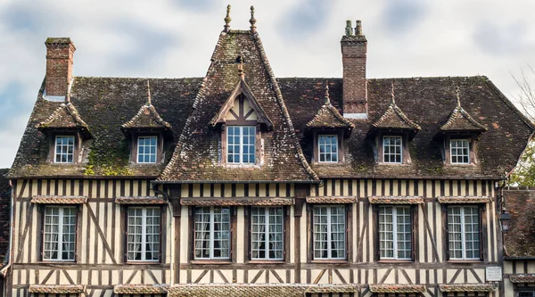 Timber frame house of Maurice Ravel, impressionist musician, in Lyons la foret, eure, upper normandy, France