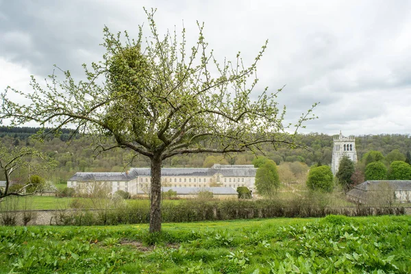 Abdij Van Bec Hellouin Normandië Frankrijk — Stockfoto