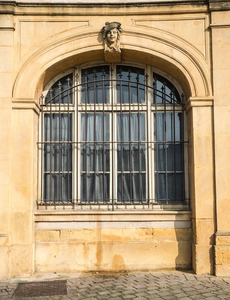 Close Shot Ancient Cathedral Facade Stock Image