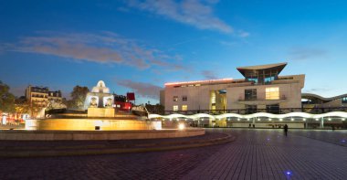 Paris, Fransa - 2 Kasım 2016: Cite de la Musique (müzik kenti), Philharmonie 2 2015 yılında yeniden adlandırılmış, Christian de Portzamparc mimar tarafından tasarlanmıştır