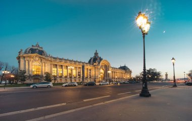 Paris, Fransa - 5 Aralık 2016: Panoramik Petit Palais (küçük Sarayı). 1900 Evrensel Sergi için inşa edildi, şimdi şehir, Paris Güzel Sanatlar Müzesi evler.