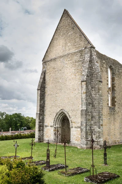 Ruin Century Abbey Des Chateliers Island Ile France — стоковое фото