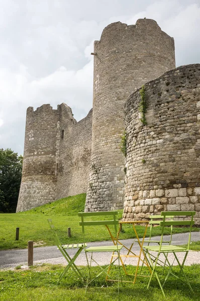 Руїни Середньовічної Фортеці Yevre Шатель Луаре Франція — стокове фото