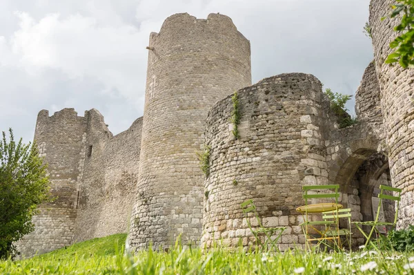 Руїни Середньовічної Фортеці Yevre Шатель Луаре Франція — стокове фото
