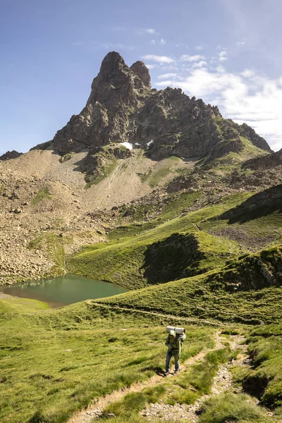 Pic Midi Ossau 2884 Amanecer Una Montaña Que Eleva Por — Foto de Stock