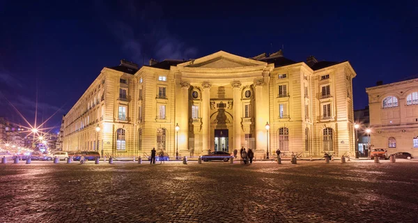 Facoltà Legge Parigi Notte Francia — Foto Stock