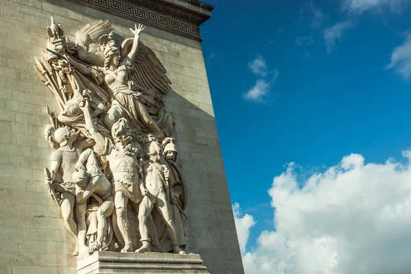 Statue Sull Arco Trionfo Parigi Francia — Foto Stock