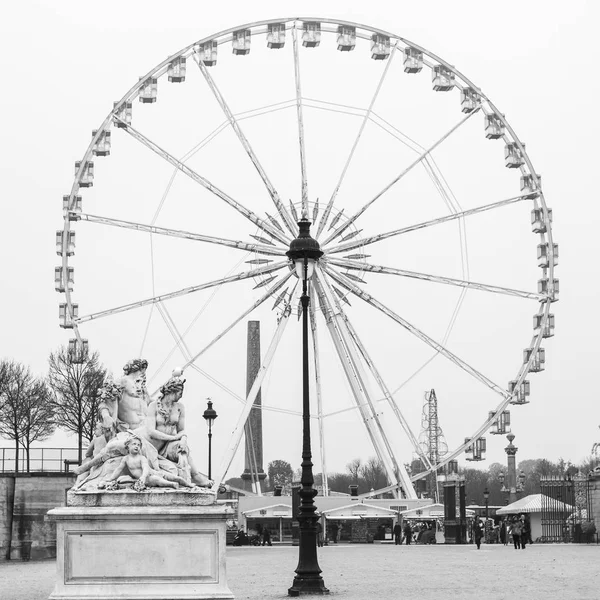 Ruota Panoramica Sulla Piazza Concorde Vista Dal Giardino Delle Tuilerie — Foto Stock