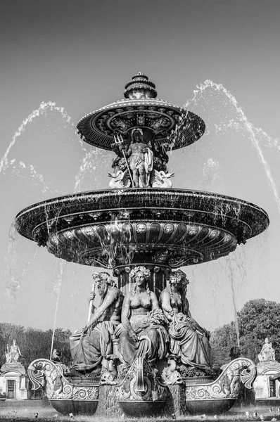 Beautiful Fontaine Des Fleuves 1835 Fountain Popular Place Concorde Paris — Stock Photo, Image