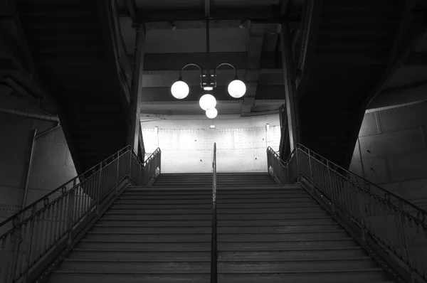 Escalera Estación Metro Parisina — Foto de Stock