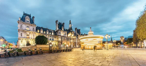 Paris France November 2016 Paris City Halll Hotel Ville Carousel — Stock Photo, Image