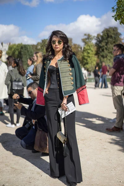 Paris October 2016 Stylish Woman Paris Fashion Week Fashion Week — Stock Photo, Image