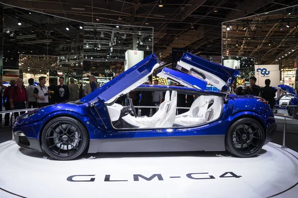 París Francia Octubre 2016 Glm Presenta Exótico Concept Car Eléctrico — Foto de Stock