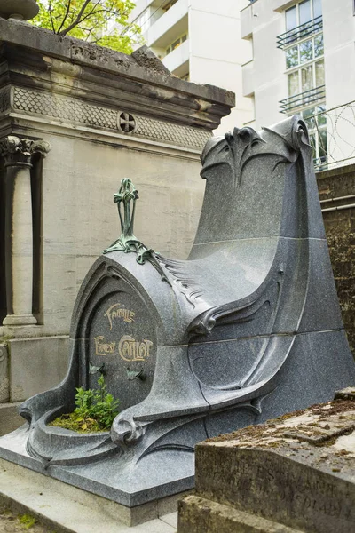 Paris Frankrike April 2016 Art Nouveau Stil Grav Pere Lachaise — Stockfoto