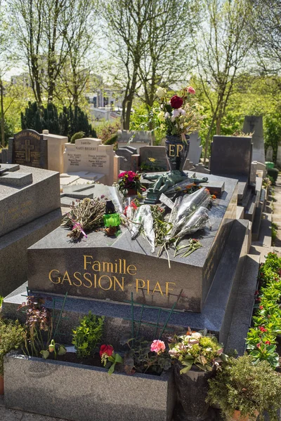 Paris França Maio 2016 Sepultura Edith Piaf Cemitério Pere Lachaise — Fotografia de Stock