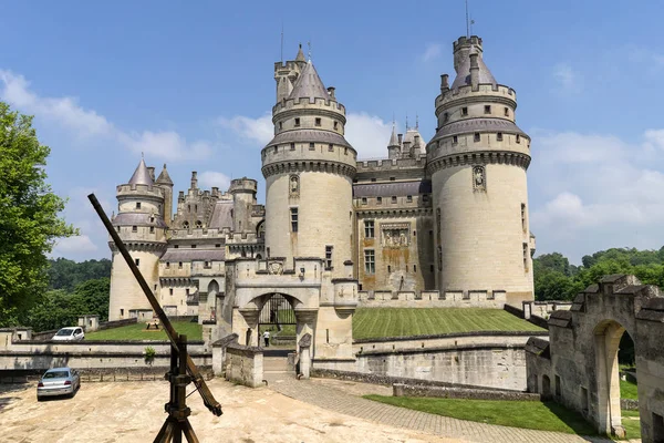 Pierrefonds Schloss Morgen Picardie Frankreich — Stockfoto