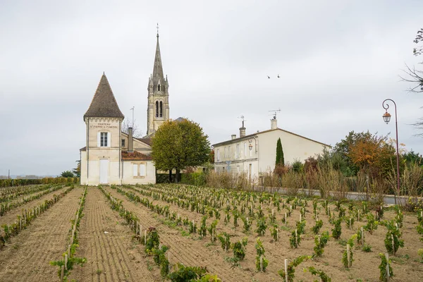 Pomerol Frankrijk Oktober Chateau Pierre Pomerol Kerk Met Wijngaard — Stockfoto