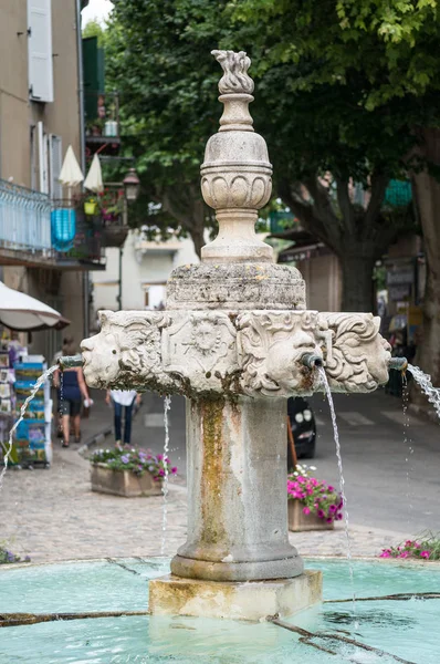 Történelmi Szökőkút Valensole Alpes Haute Provence Provence Alpes Côte Azur — Stock Fotó